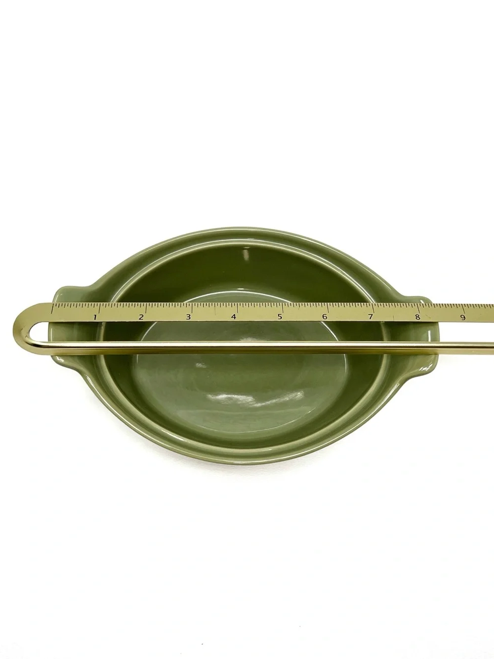 Longaberger Woven Traditions Small Oval Covered Casserole Dish Sage Green EUC